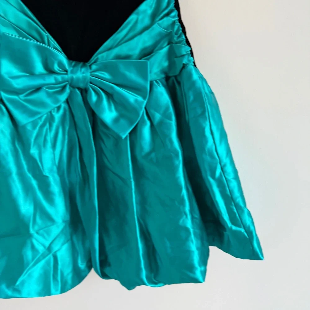Nite Scarlett by‎ Linda Bernell Velvet and Satin Mini Dress - Picture 8 of 9